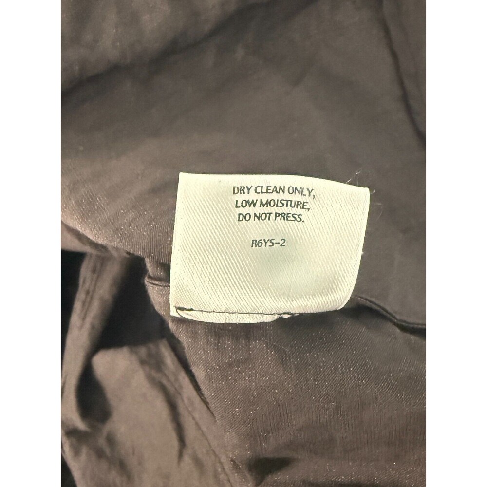 Eileen Fisher Metallic Crinkle Fabric Jacket Cocoa Snap Closure Pockets‎ Size M - Picture 10 of 11